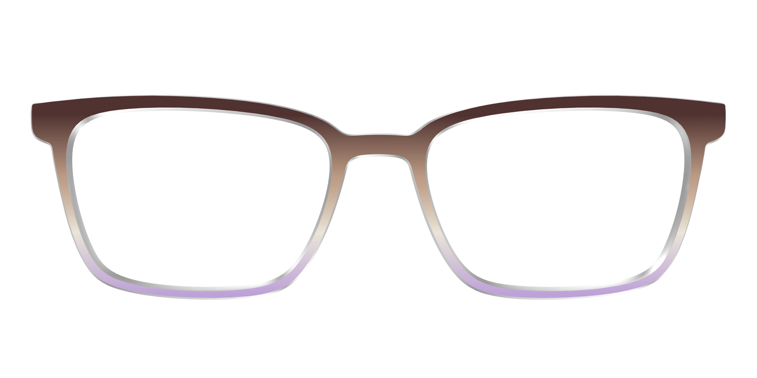 The Mocha to Light Lavender Gradient - Front Top Image - Pair Eyewear