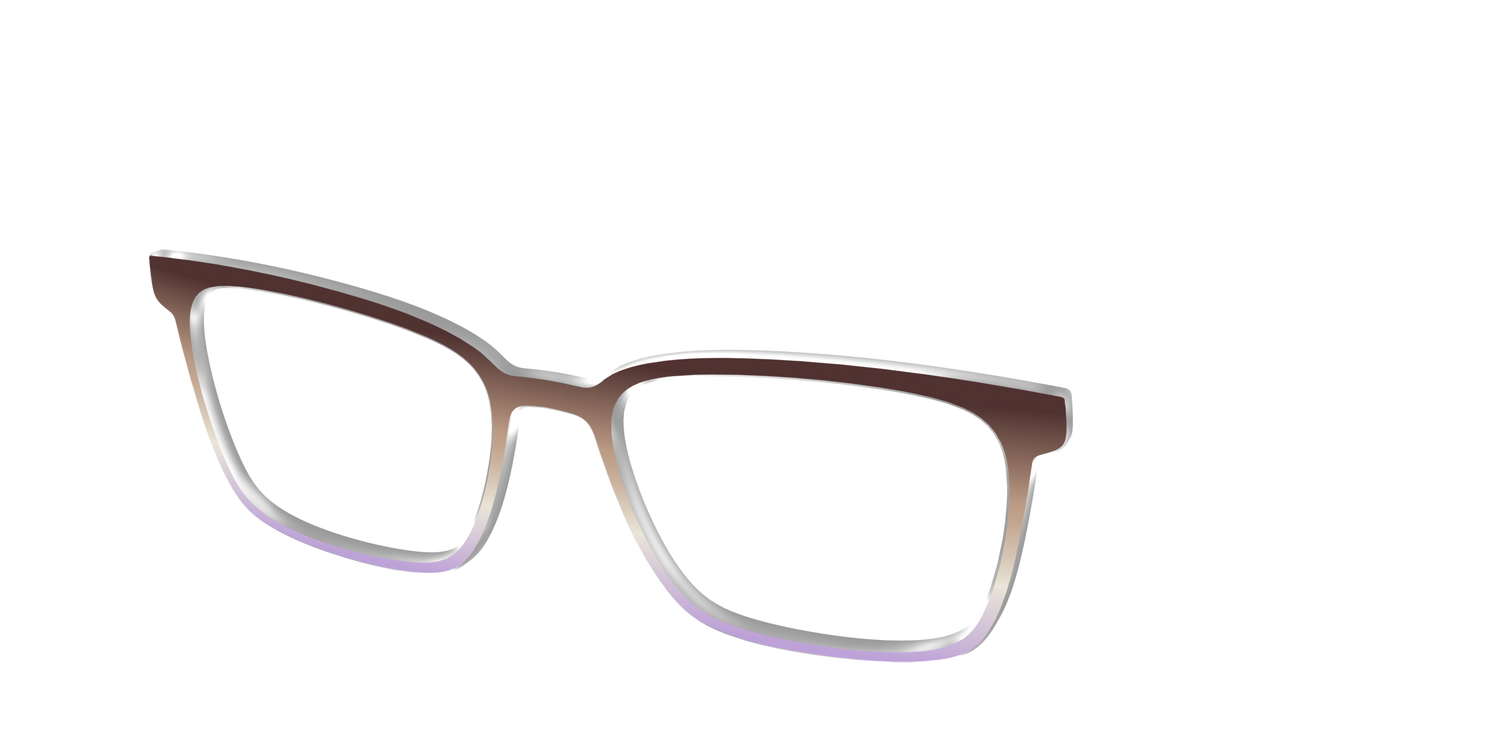 The Mocha to Light Lavender Gradient - Angle Top Image - Pair Eyewear