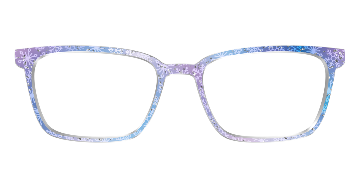 The Pastel Snowflake with Iridescent Glitter - Front Top Image - Pair Eyewear