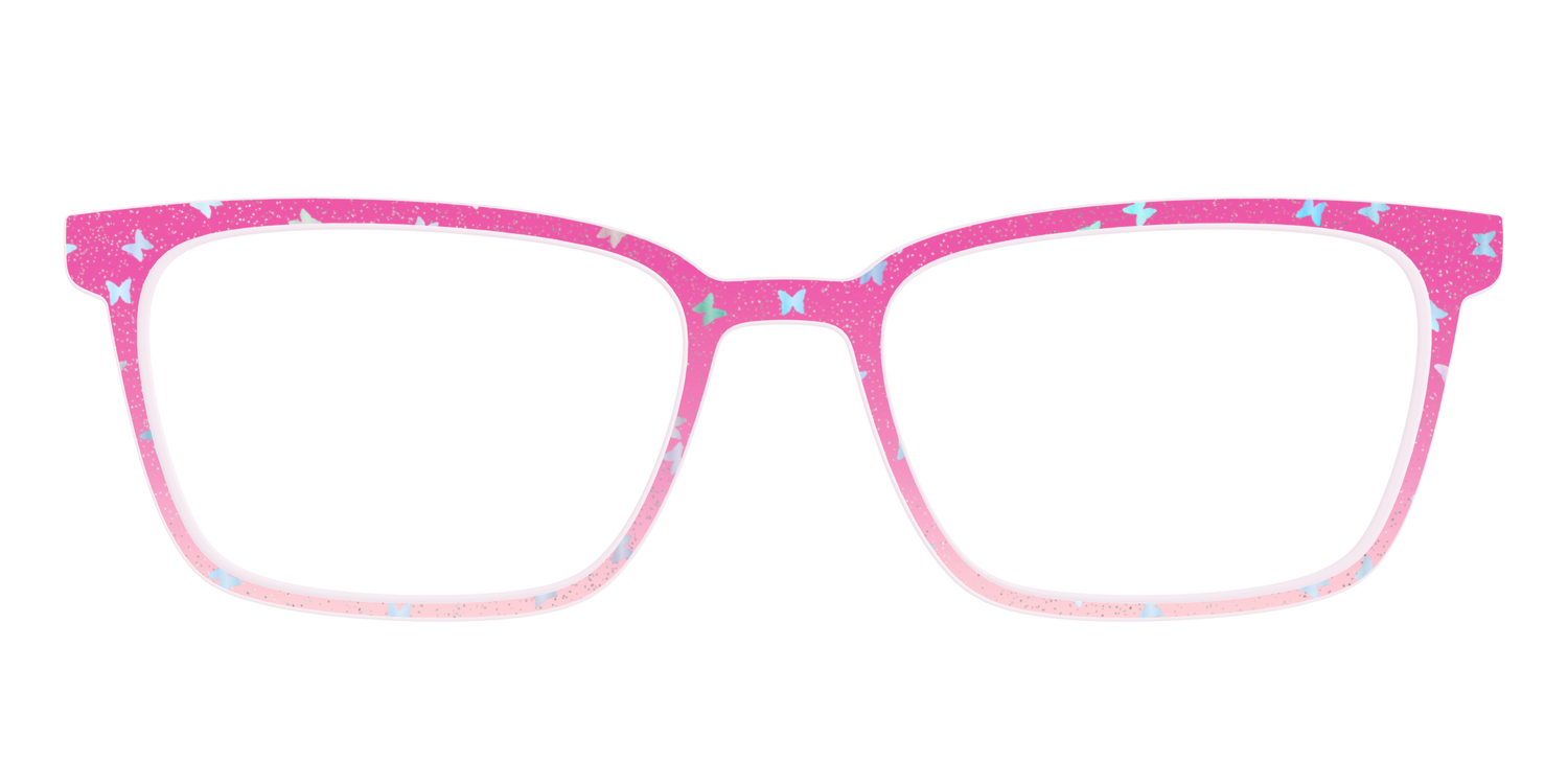 The Pink Butterfly Sparkle Crystal - Front Top Image - Pair Eyewear