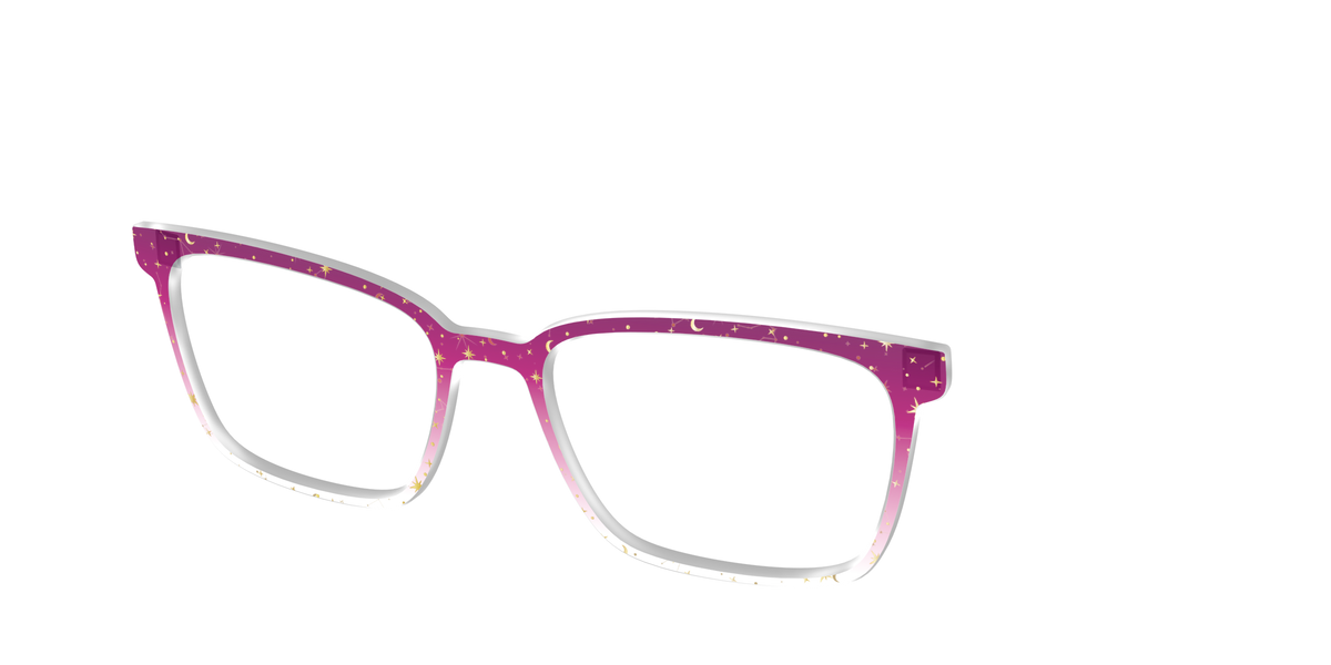 The Pink Ombre Gold Foil Crystal - Angle Top Image - Pair Eyewear