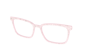 The Pink Shimmer Petals with Silver Foil - Angle Top Thumbnail - Pair Eyewear