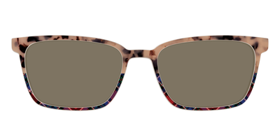 The Polarized Cookie Dough Tortoise & Plaid Split Sun Top - Front Top Thumbnail - Pair Eyewear