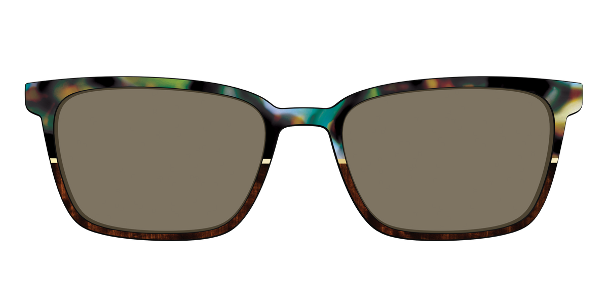 The Polarized Mirage Split with Gold Foil Sun Top - Front Top Image - Pair Eyewear