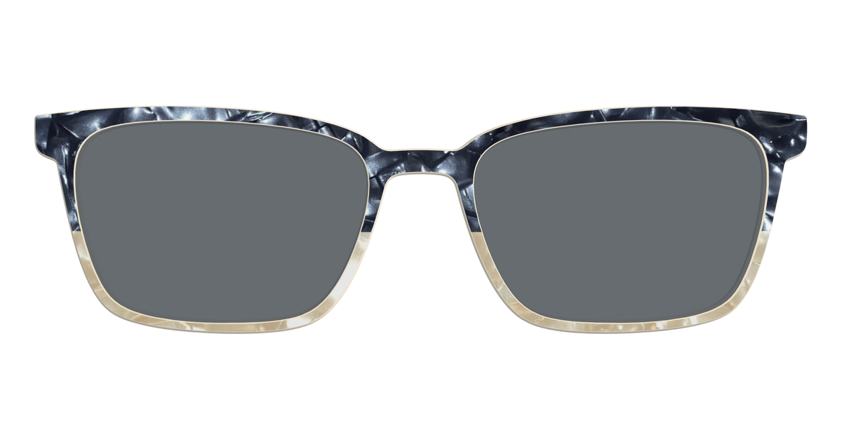 The Polarized Navy to Taupe Pearl Split Sun Top - Front Top Image - Pair Eyewear