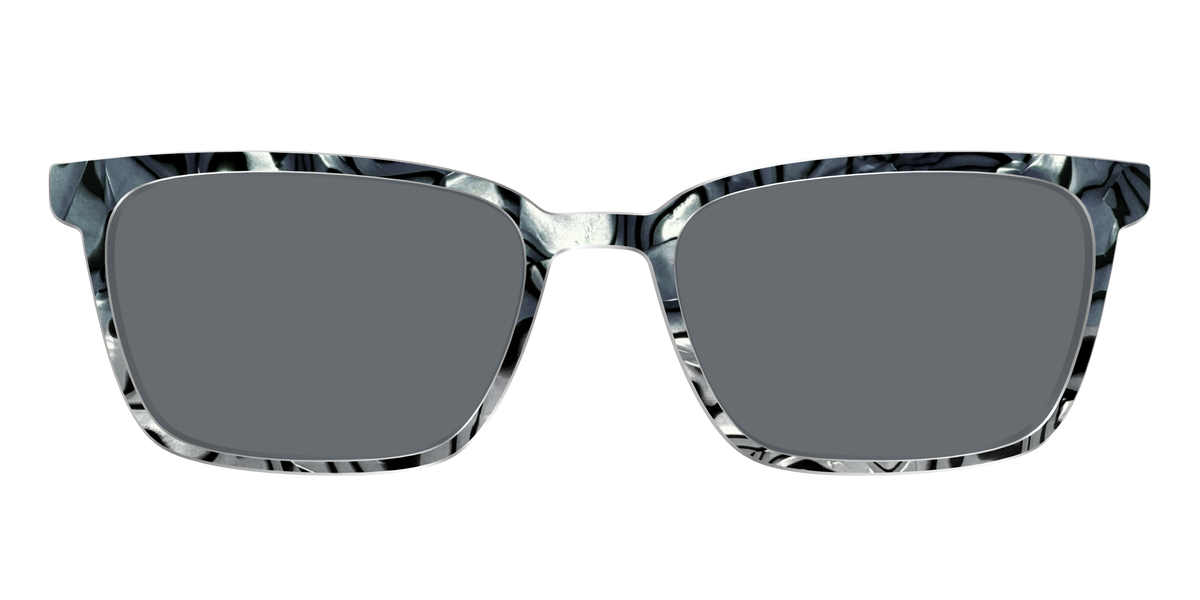 The Polarized Zebra Pearl Split Sun Top - Front Top Image - Pair Eyewear
