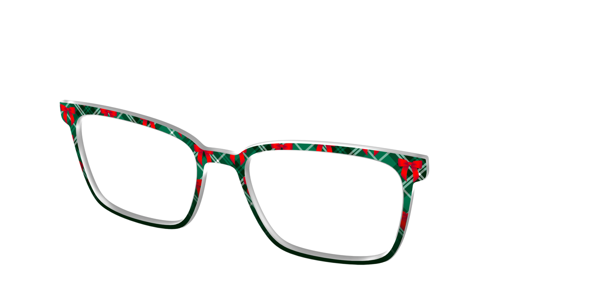 The Ribbon-Clad Plaid - Angle Top Image - Pair Eyewear