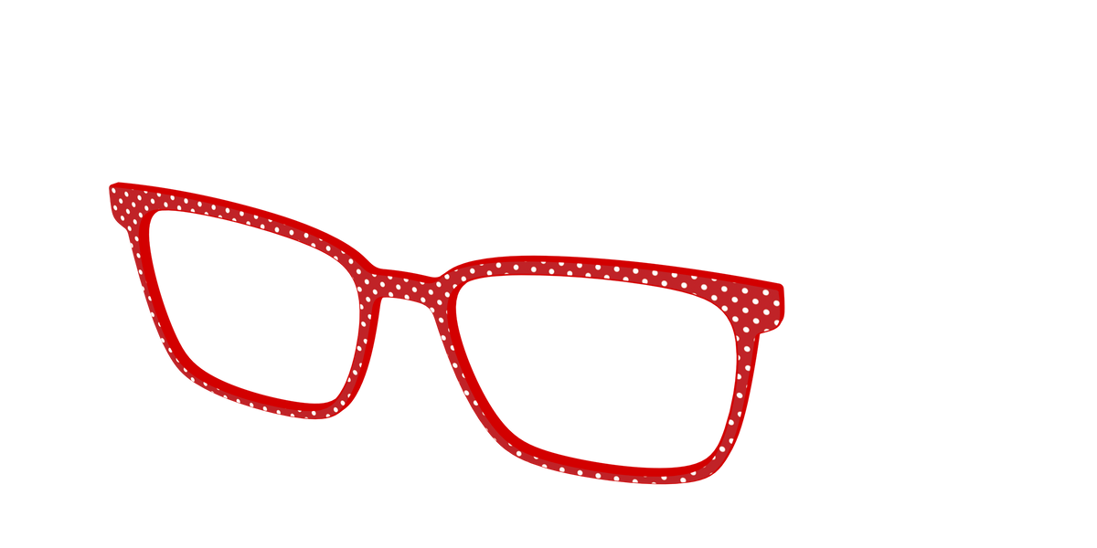 The Ruby Pin Dot - Angle Top Image - Pair Eyewear
