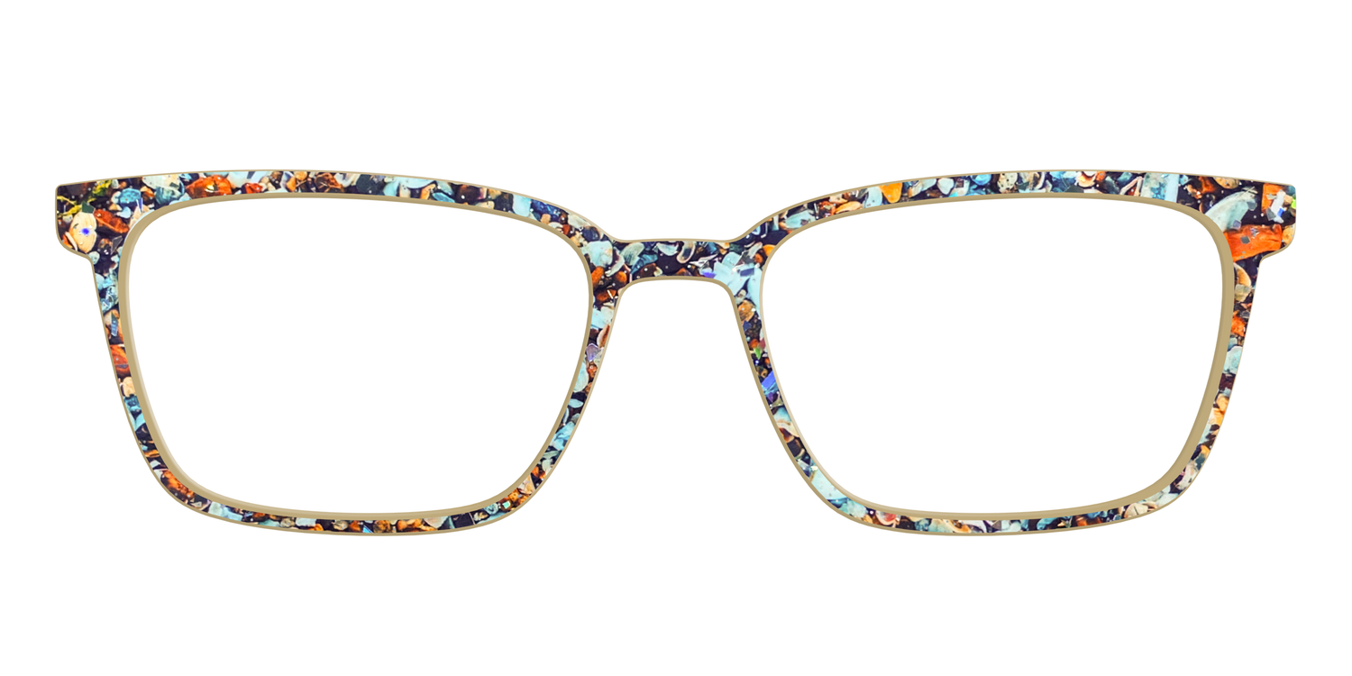 The Seashell Tortoise with Holographic Glitter - Front Top Image - Pair Eyewear