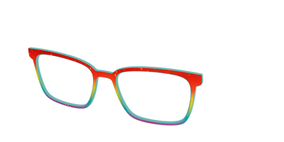 The Spectrum Gradient with Gold Flakes - Angle Top Thumbnail - Pair Eyewear
