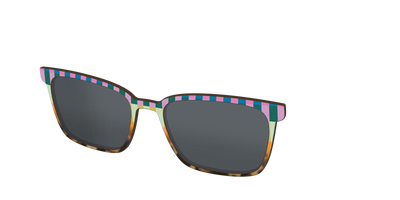 The Polarized Summer Stripes Tortoise Sun Top - Angle Top Thumbnail - Pair Eyewear