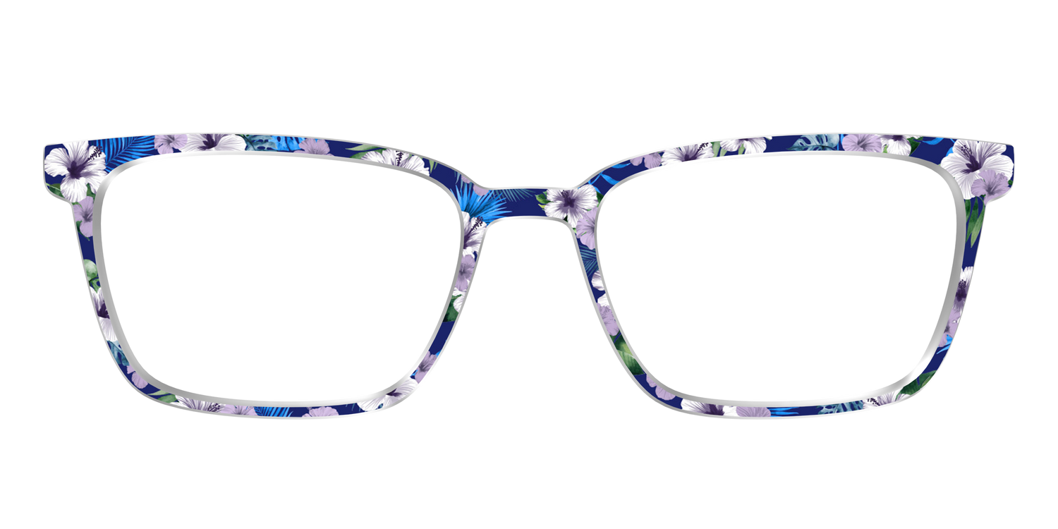 The Tropical Blue Blossoms - Front Top Image - Pair Eyewear