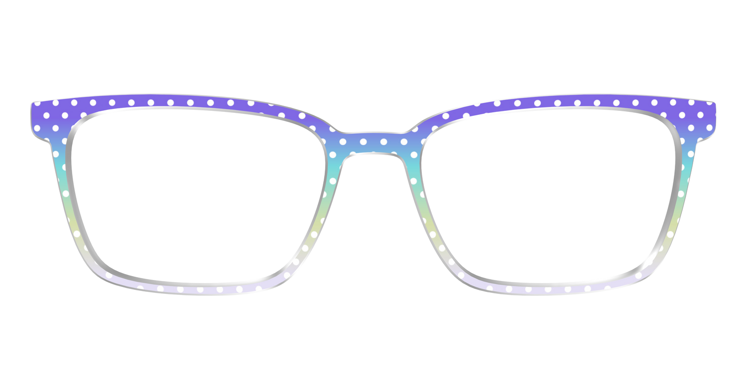 The Violet to Thistle Gradient Polka Dot - Front Top Image - Pair Eyewear