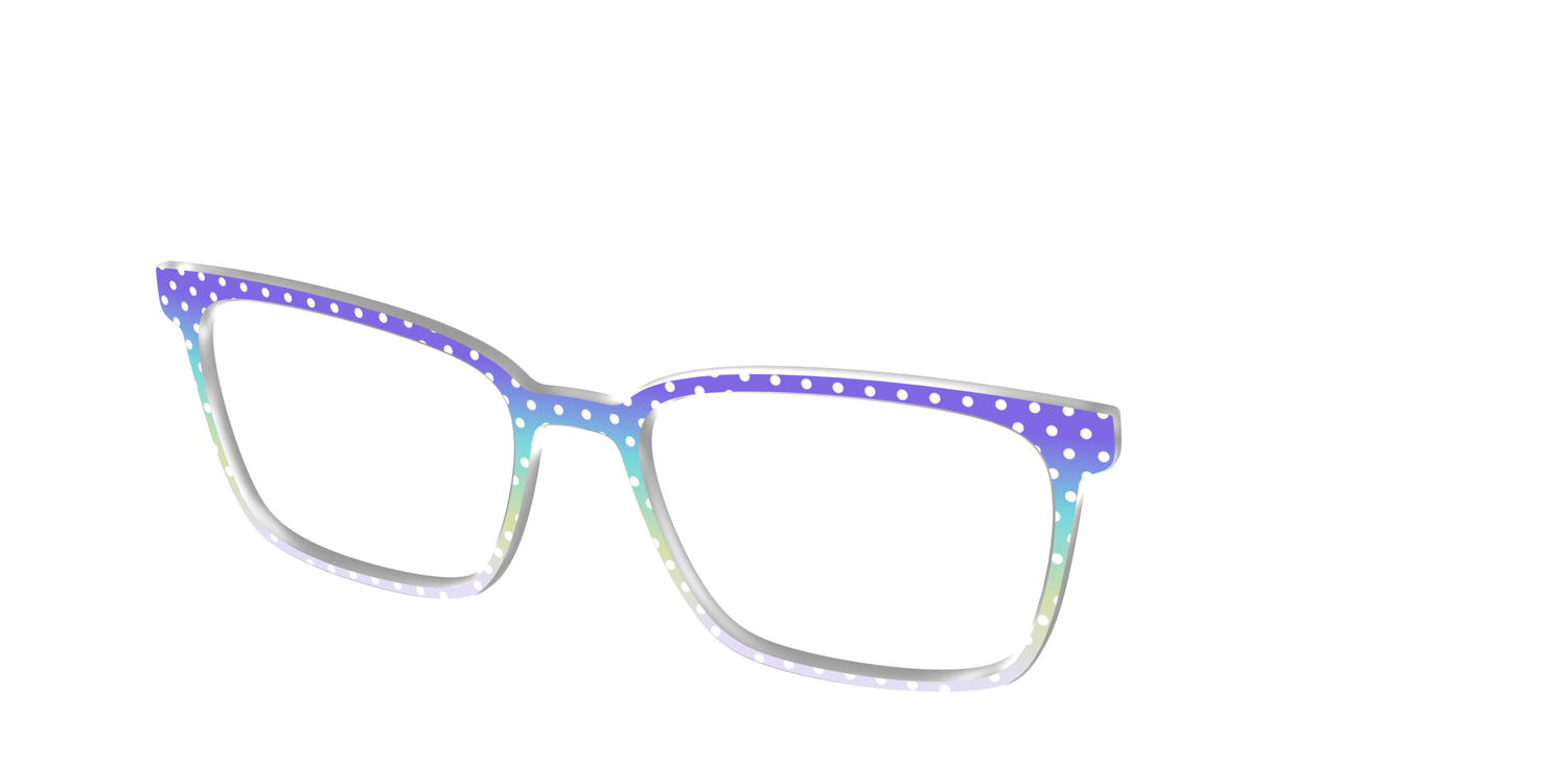 The Violet to Thistle Gradient Polka Dot - Angle Top Image - Pair Eyewear