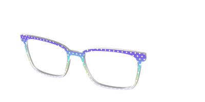 The Violet to Thistle Gradient Polka Dot - Angle Top Thumbnail - Pair Eyewear