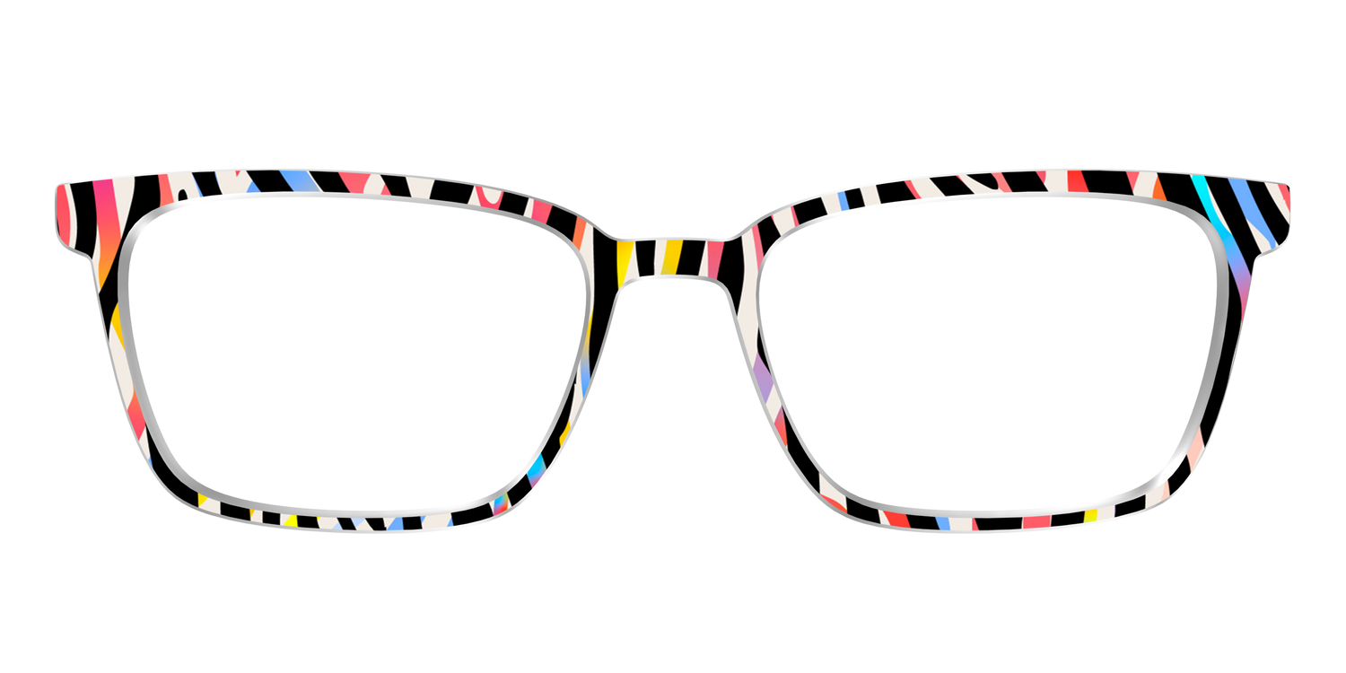 The Vivid Zebra Stripes - Front Top Image - Pair Eyewear