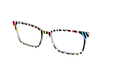 The Vivid Zebra Stripes - Angle Top Thumbnail - Pair Eyewear