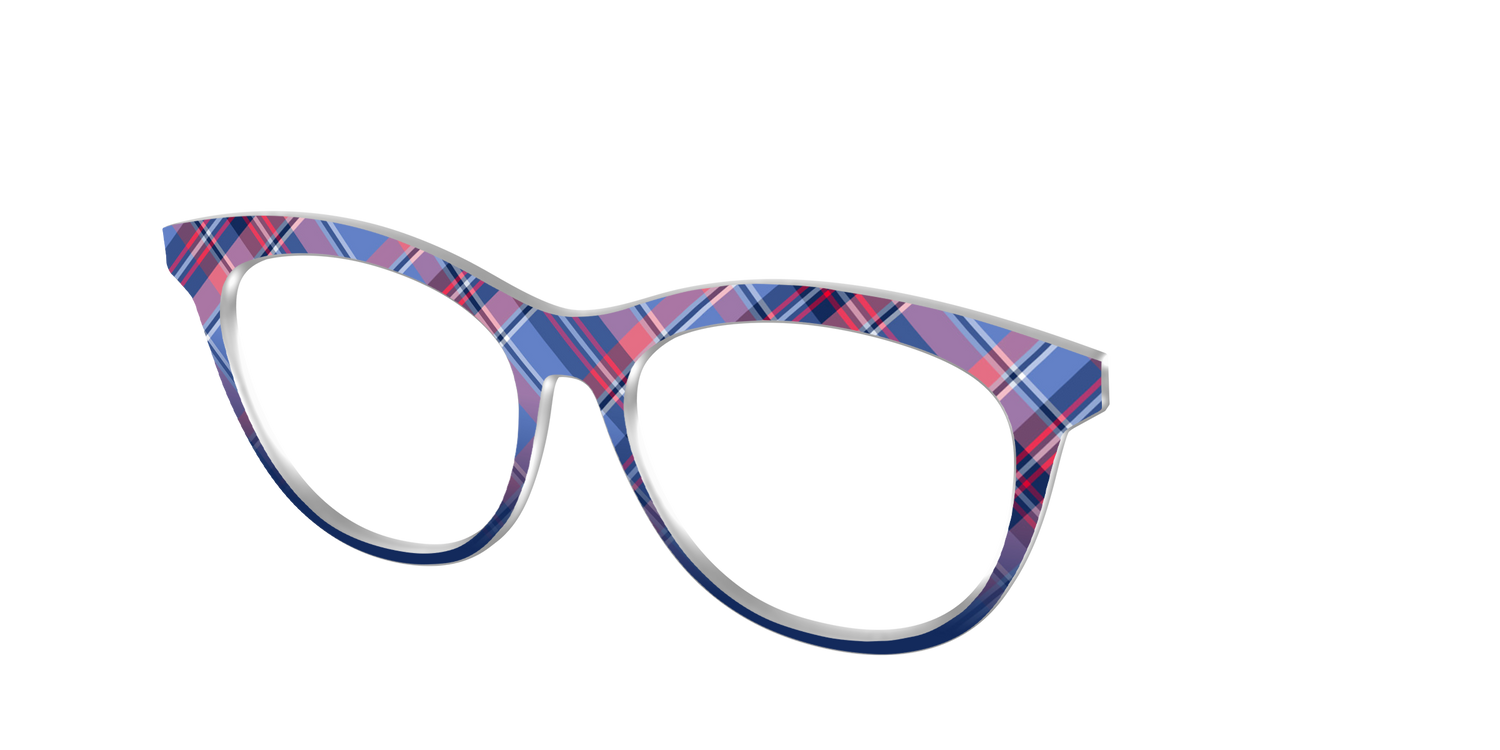 The Admiral Plaid - Angle Top Image - Pair Eyewear