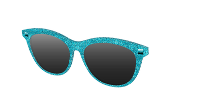 The Polarized Aquamarine Sparkle Sun Top - Angle Top Thumbnail - Pair Eyewear