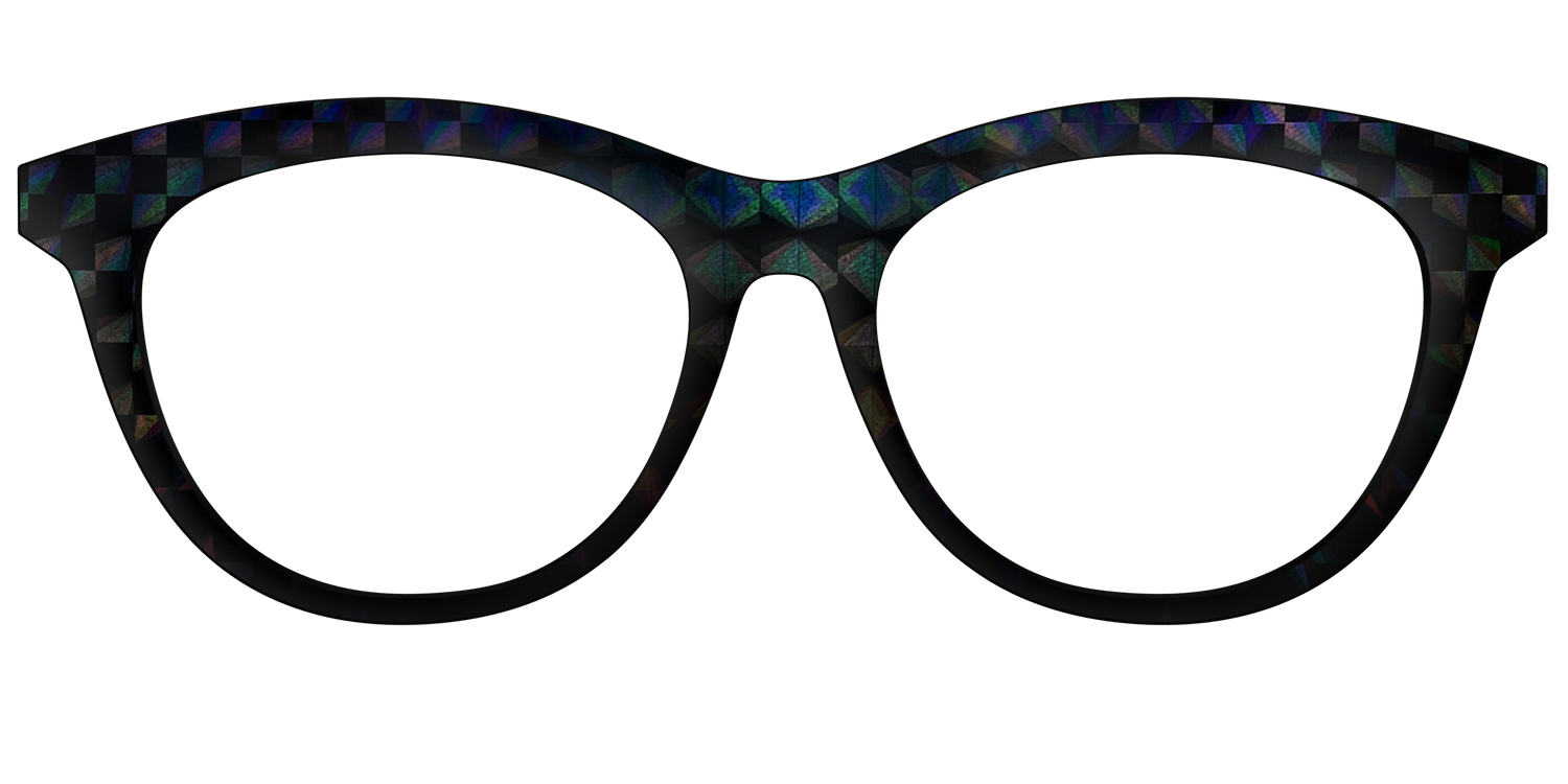 The Black Holographic Twister - Front Top Image - Pair Eyewear