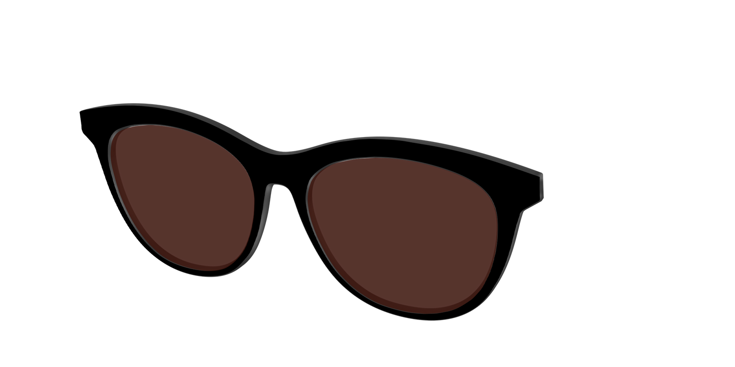 The Black with Brown Golf Lens - Angle Top Image - Pair Eyewear