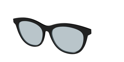 The Black With Slate Blue Lens - Angle Top Thumbnail - Pair Eyewear