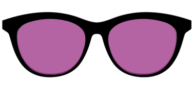 The Black with Violet Golf Lens - Front Top Thumbnail - Pair Eyewear