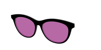 The Black with Violet Golf Lens - Angle Top Thumbnail - Pair Eyewear