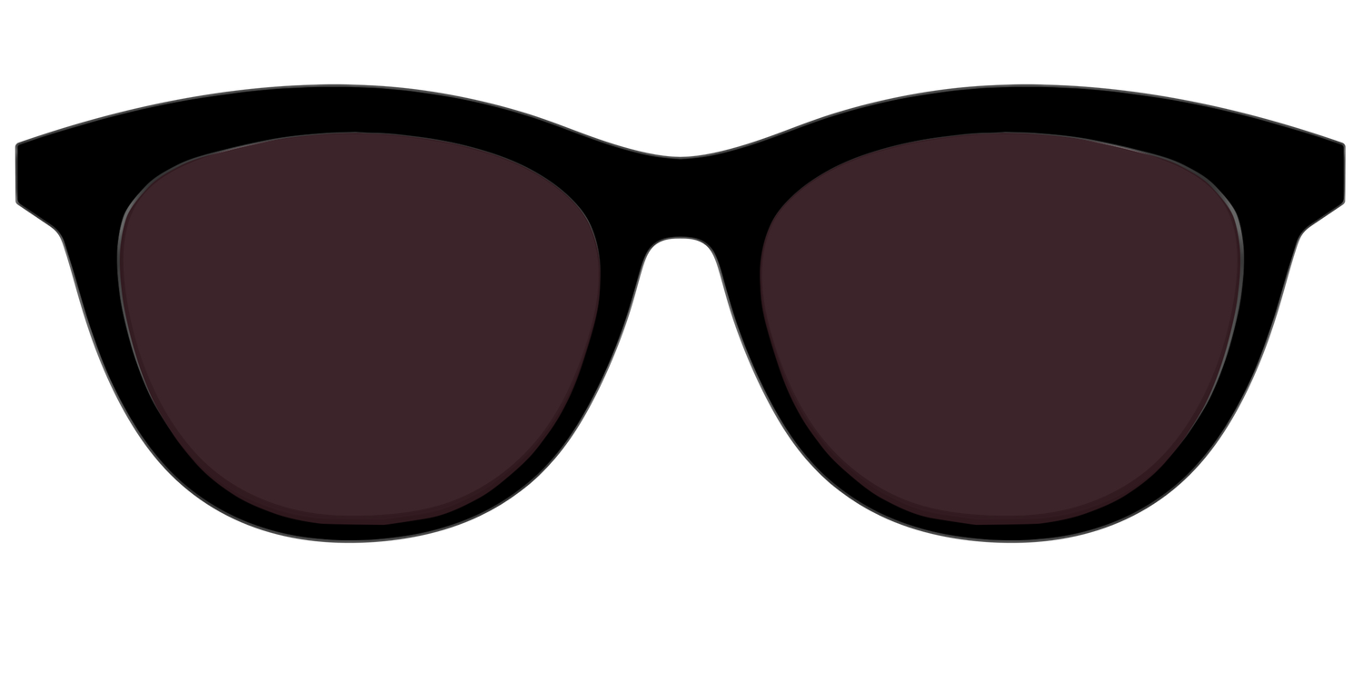 The Black with Water Lens - Front Top Image - Pair Eyewear