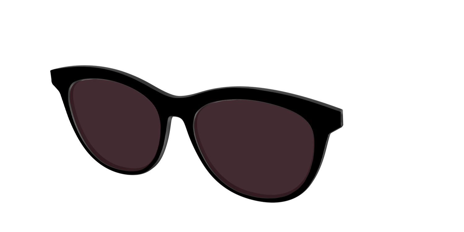 The Black with Water Lens - Angle Top Image - Pair Eyewear