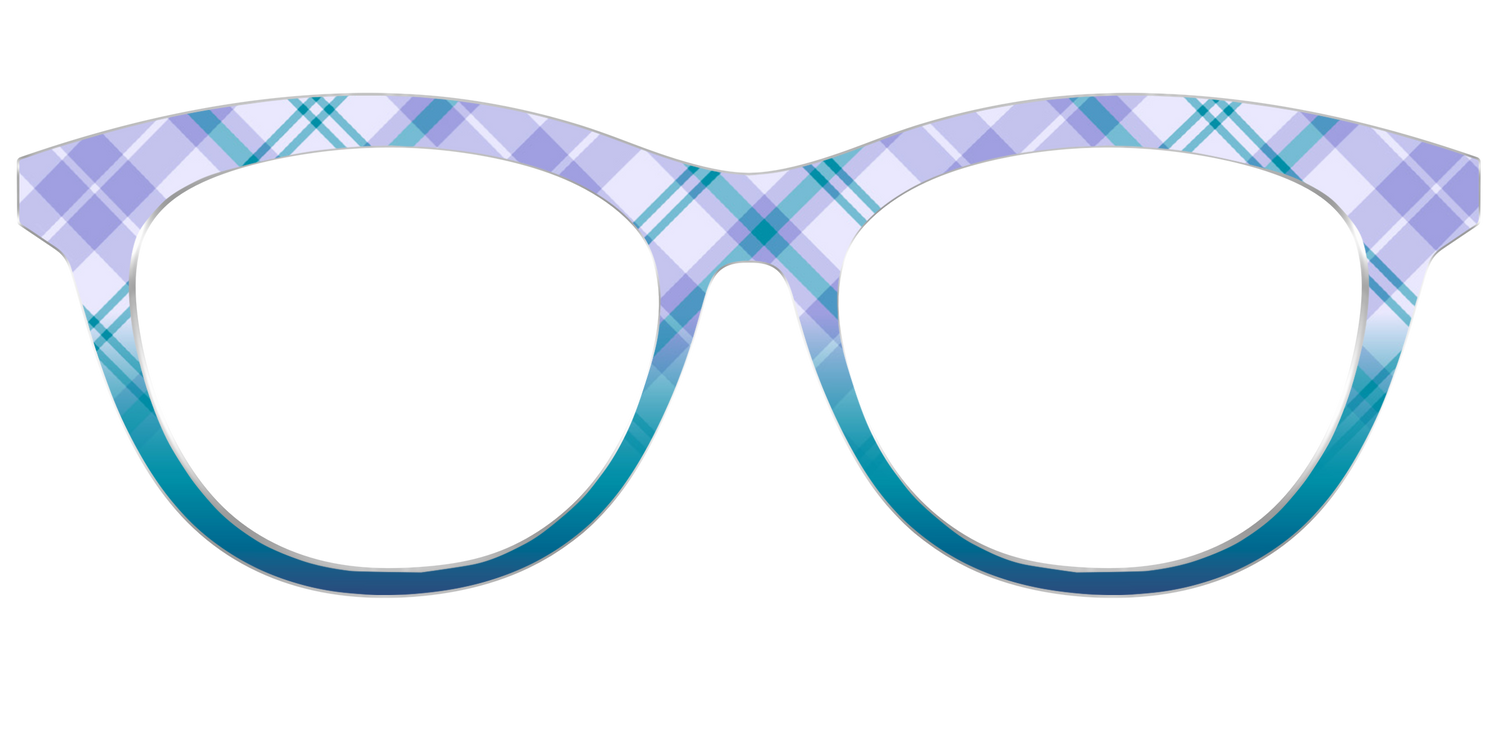 The Bluebell Plaid - Front Top Image - Pair Eyewear