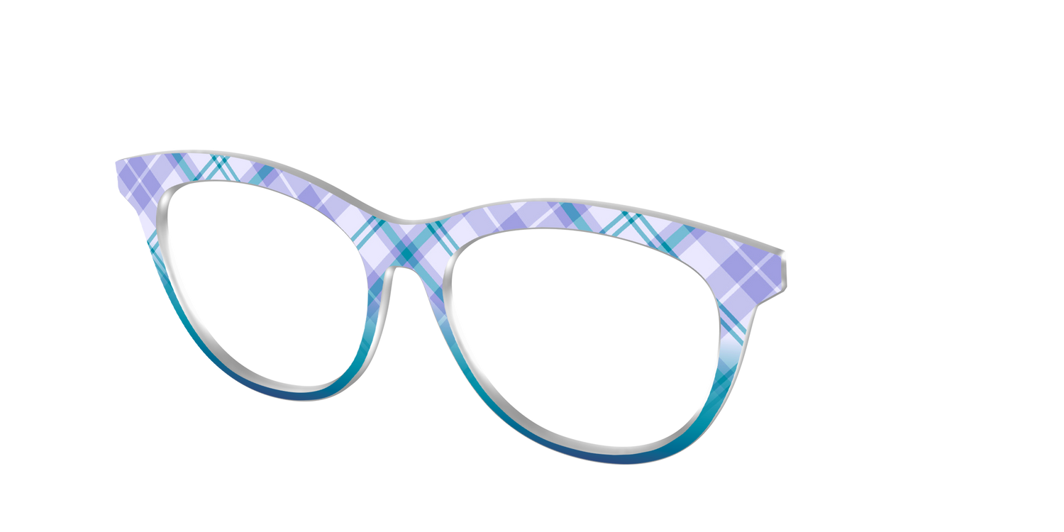 The Bluebell Plaid - Angle Top Image - Pair Eyewear