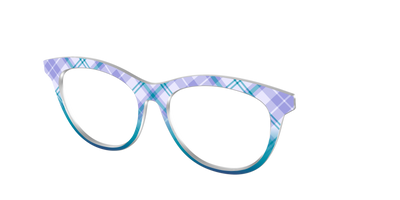 The Bluebell Plaid - Angle Top Thumbnail - Pair Eyewear