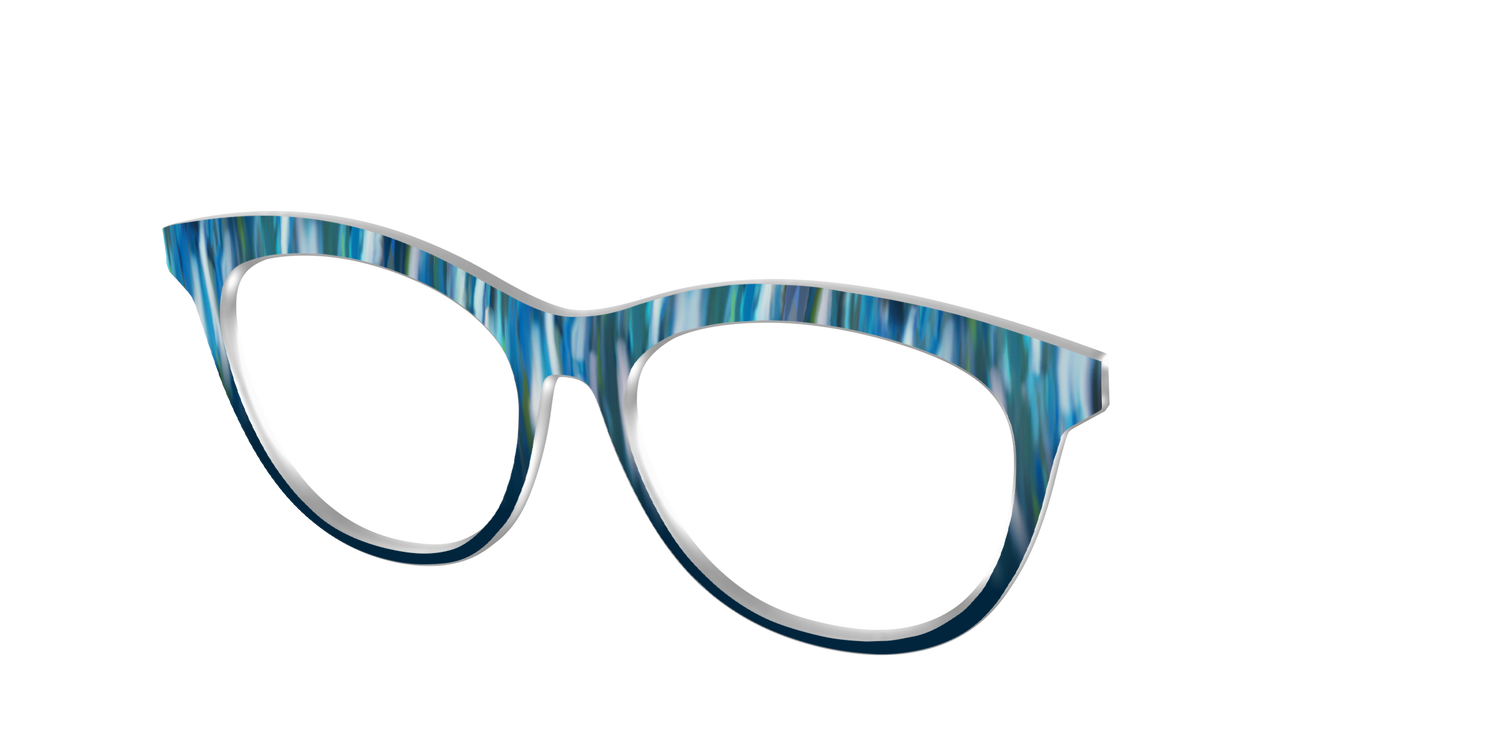 The Blueberry Brushstrokes - Angle Top Image - Pair Eyewear