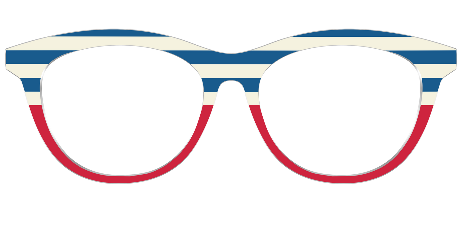The Bold Stripes Split - Front Top Image - Pair Eyewear