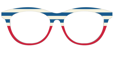 The Bold Stripes Split - Front Top Thumbnail - Pair Eyewear