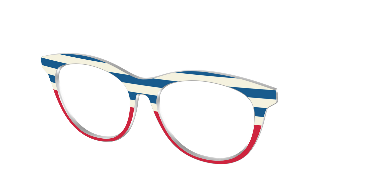 The Bold Stripes Split - Angle Top Image - Pair Eyewear
