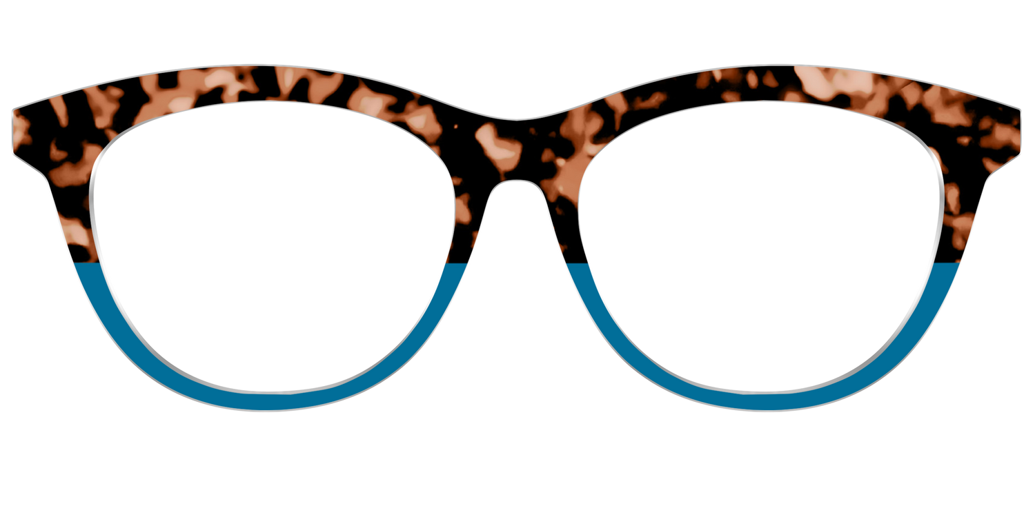 The Bondi Blue Tortoise Split - Front Top Image - Pair Eyewear