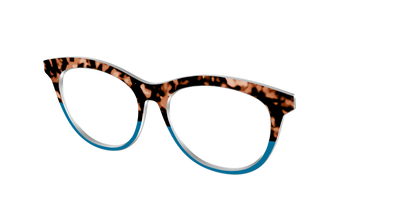 The Bondi Blue Tortoise Split - Angle Top Thumbnail - Pair Eyewear