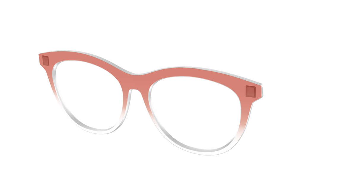 The Burnt Orange Gradient Crystal - Angle Top Image - Pair Eyewear