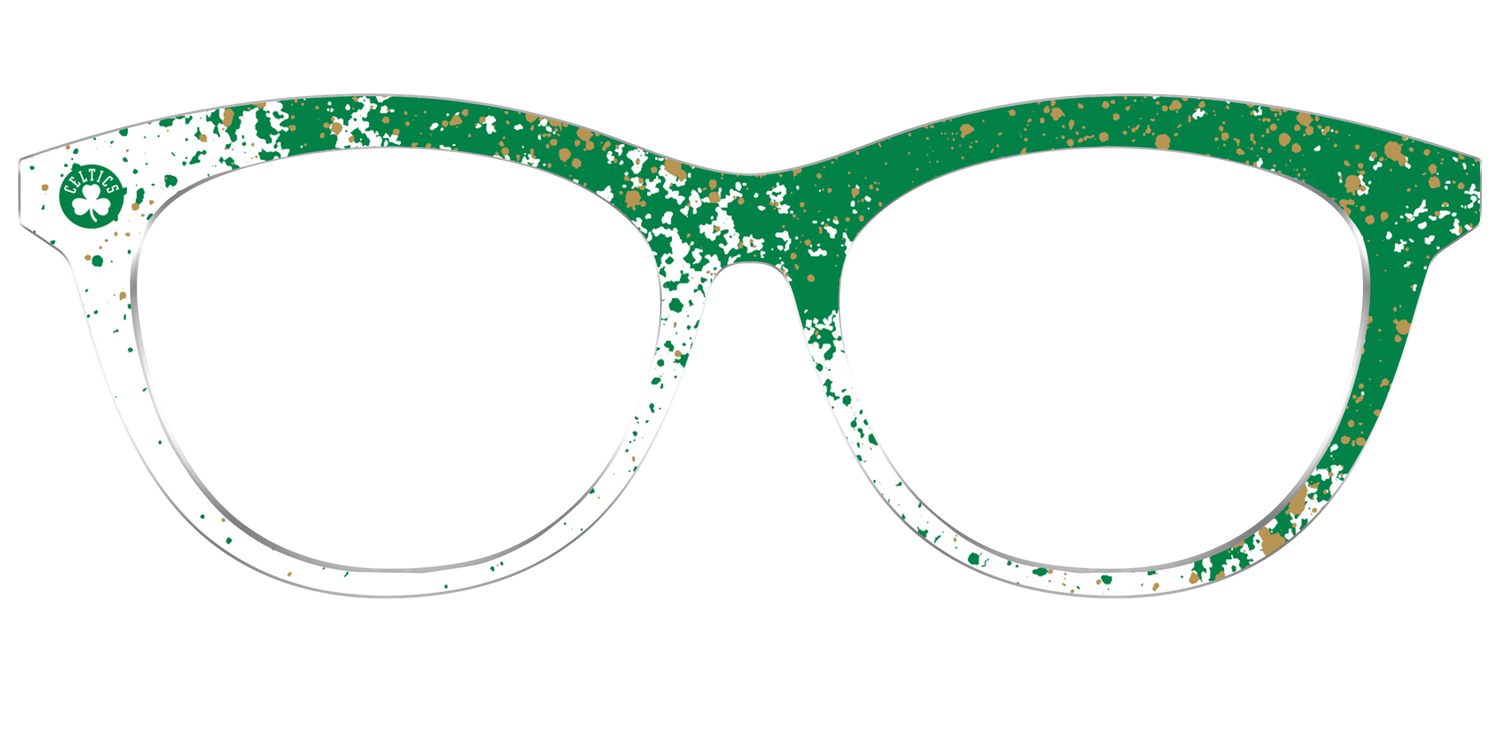 Celtics Splatter - Front Top Image - Pair Eyewear