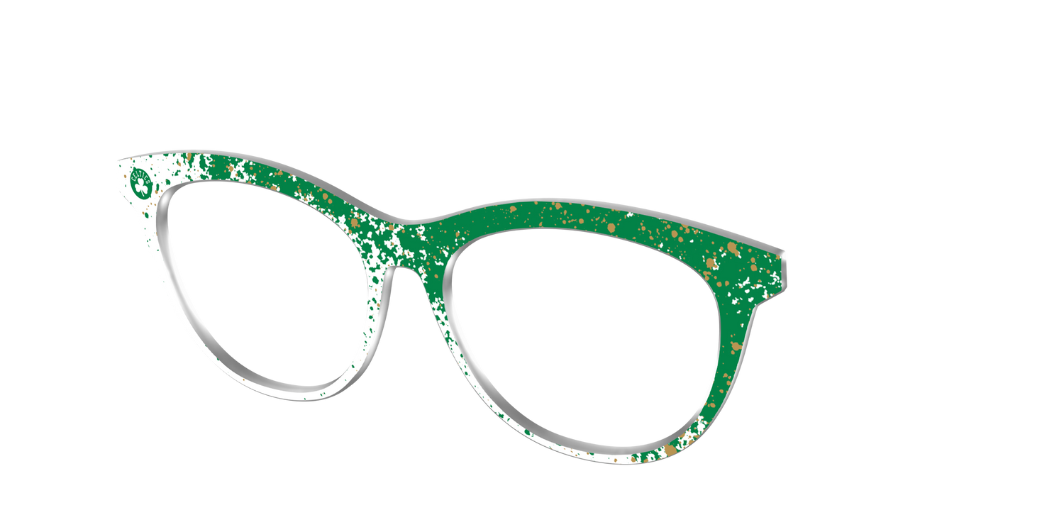 Celtics Splatter - Angle Top Image - Pair Eyewear