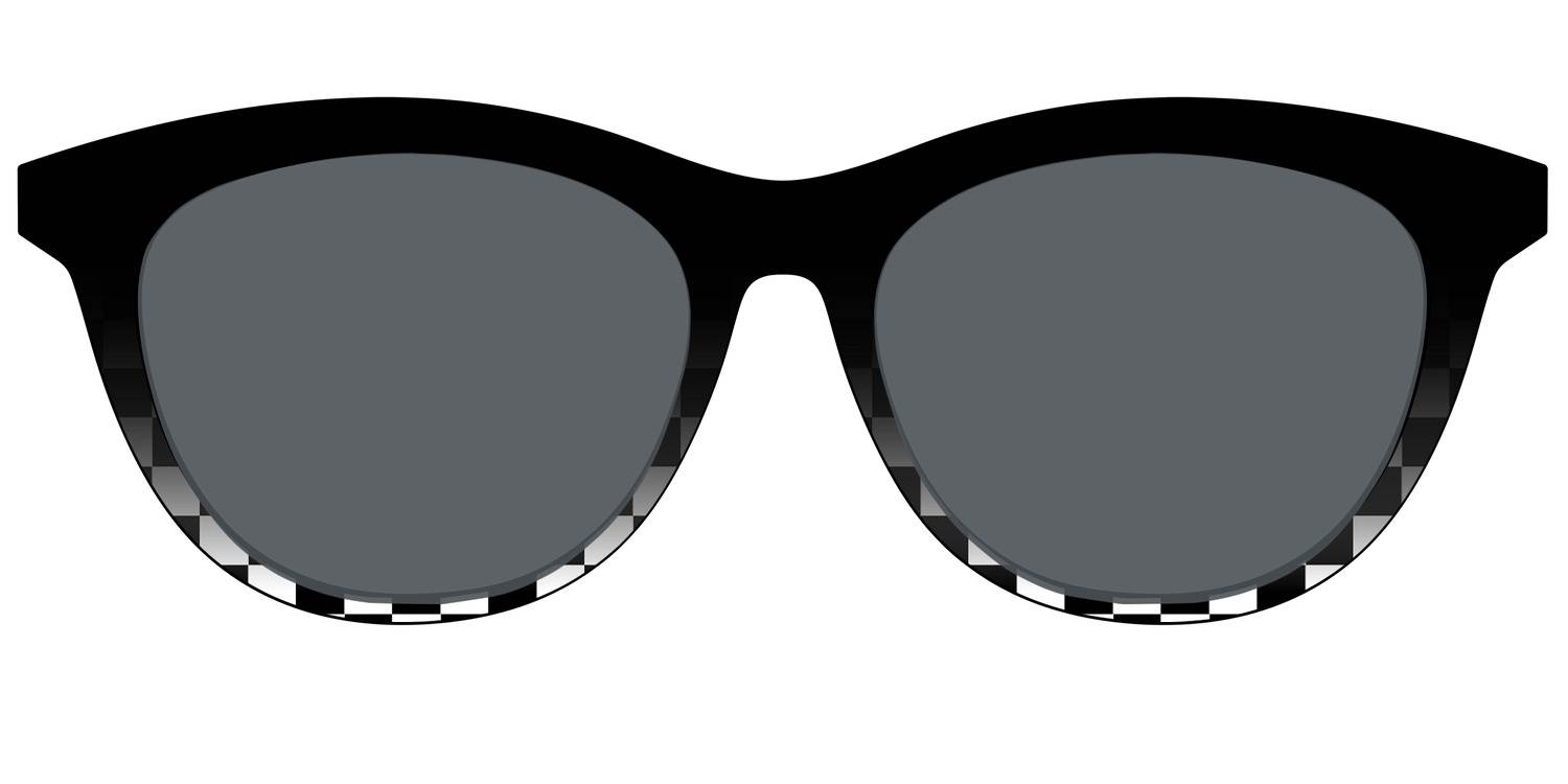 The Polarized Checkerboard Fade Sun Top - Front Top Image - Pair Eyewear