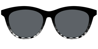 The Polarized Checkerboard Fade Sun Top - Front Top Thumbnail - Pair Eyewear