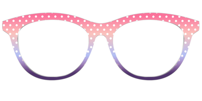 The Coral to Lilac Gradient Polka Dot - Front Top Thumbnail - Pair Eyewear