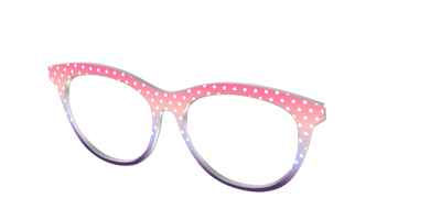 The Coral to Lilac Gradient Polka Dot - Angle Top Thumbnail - Pair Eyewear
