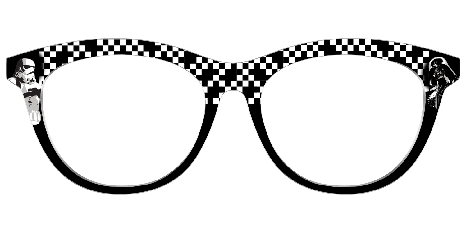Dark Side Checker Split - Front Top Image - Pair Eyewear