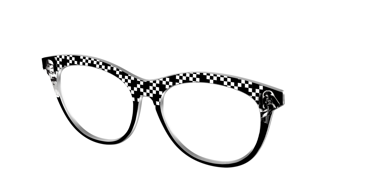 Dark Side Checker Split - Angle Top Image - Pair Eyewear
