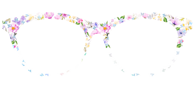 The Delicate Flower Crown with Butterfly Glitter - Front Top Thumbnail - Pair Eyewear