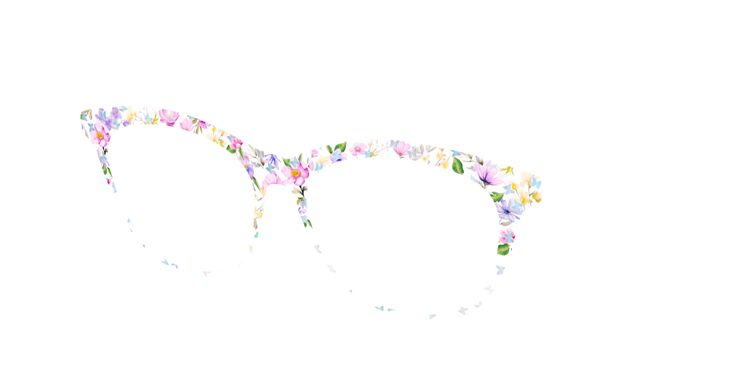 The Delicate Flower Crown with Butterfly Glitter - Angle Top Image - Pair Eyewear